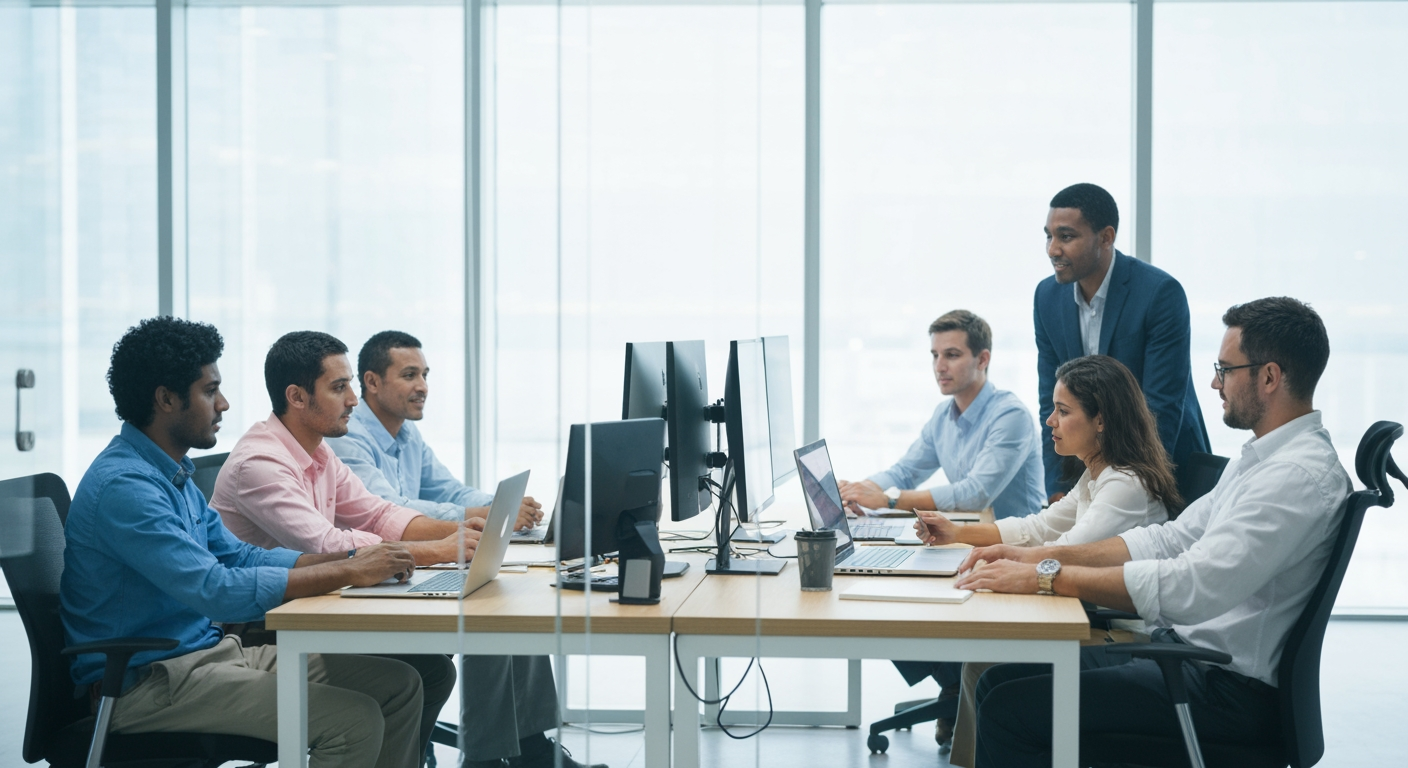 Professional team collaboration